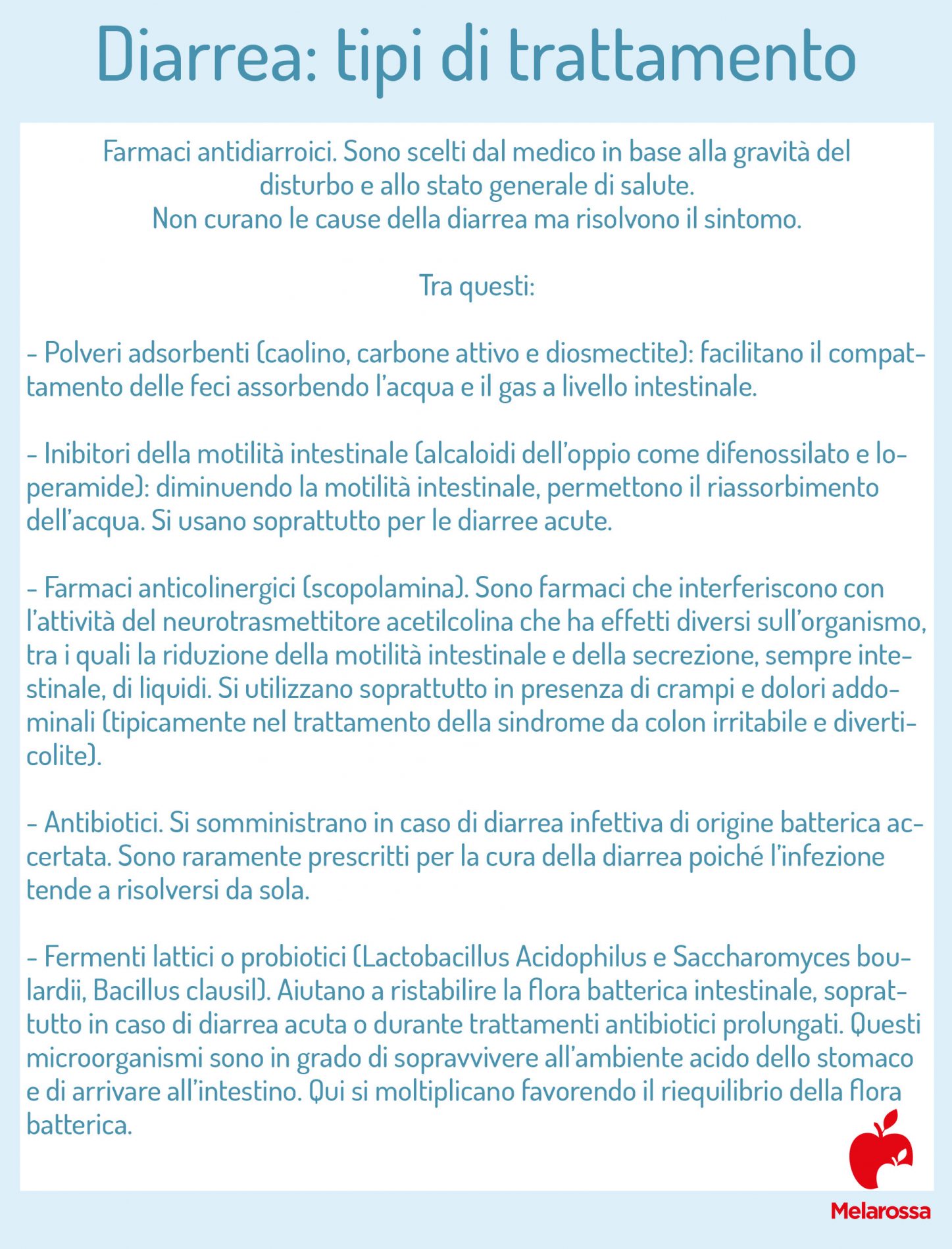 diarrea: tipi di trattamenti 