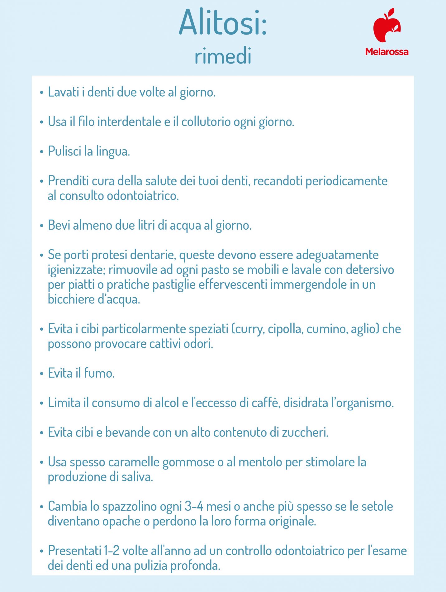 Rimedi per prevenire l'alitosi