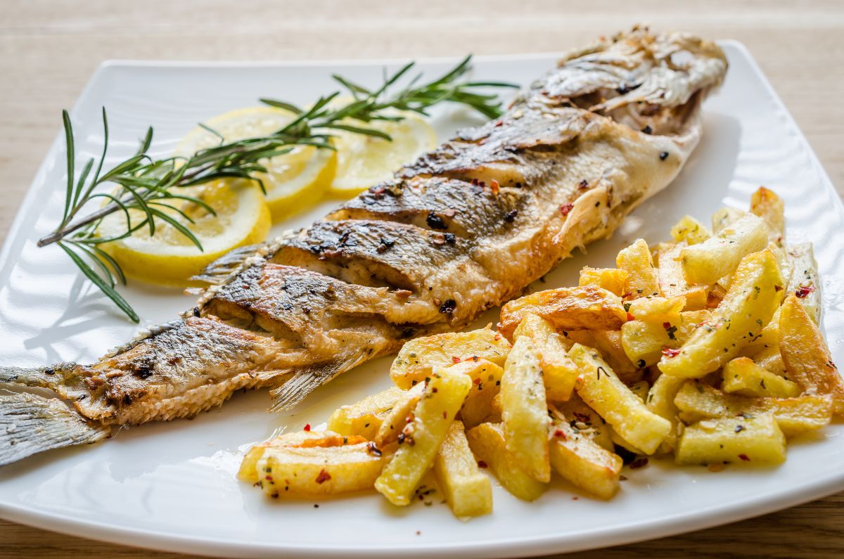 Branzino al forno con patate