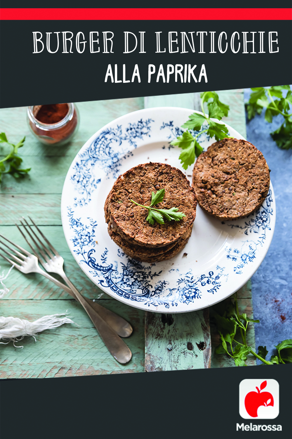 burger di lenticchie alla paprika