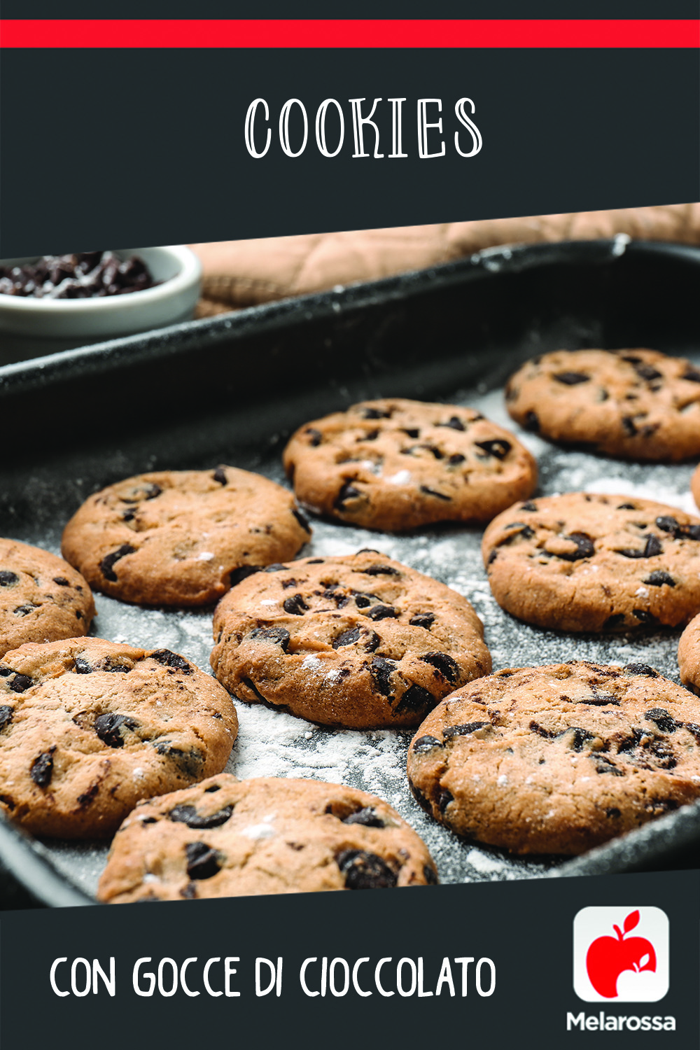 Cookies con gocce di cioccolato