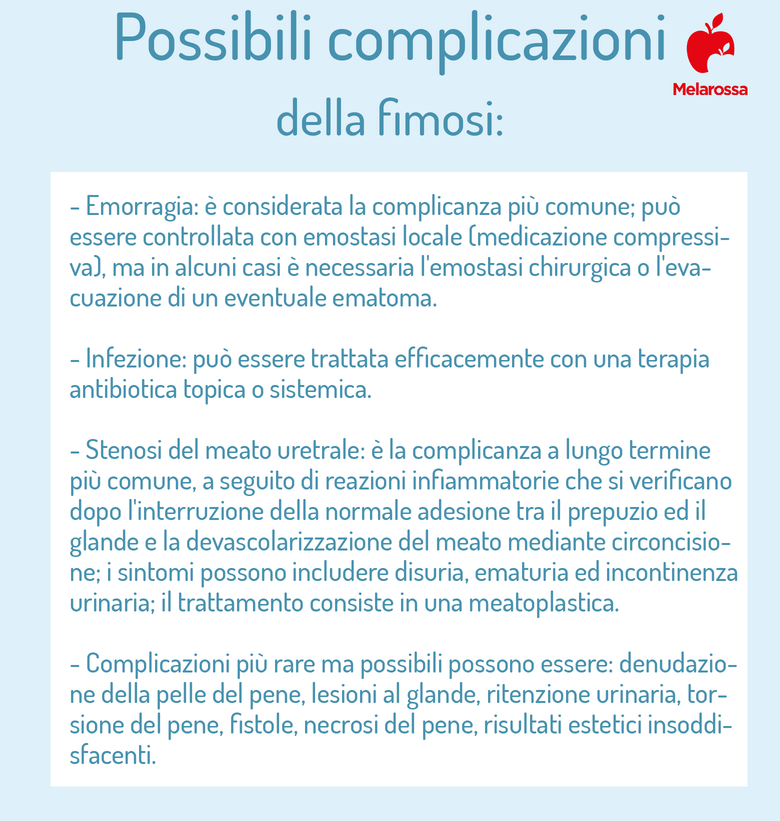 Fimosi complicazioni