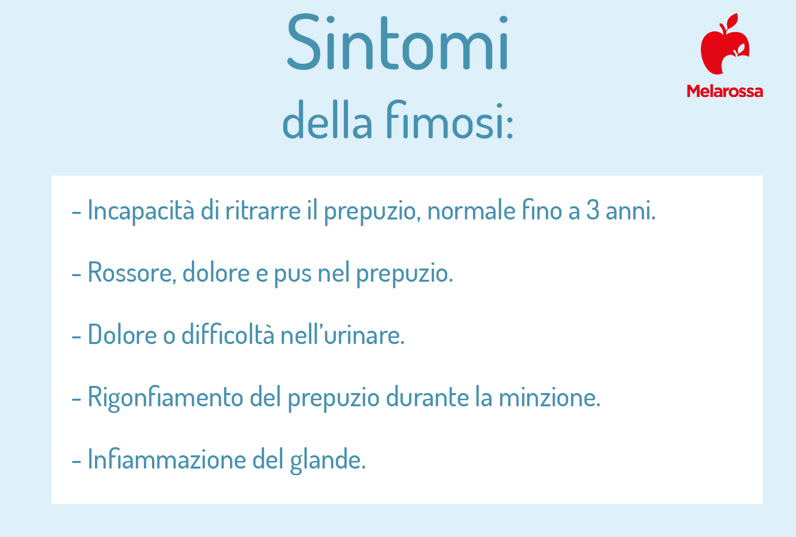 Fimosi sintomi