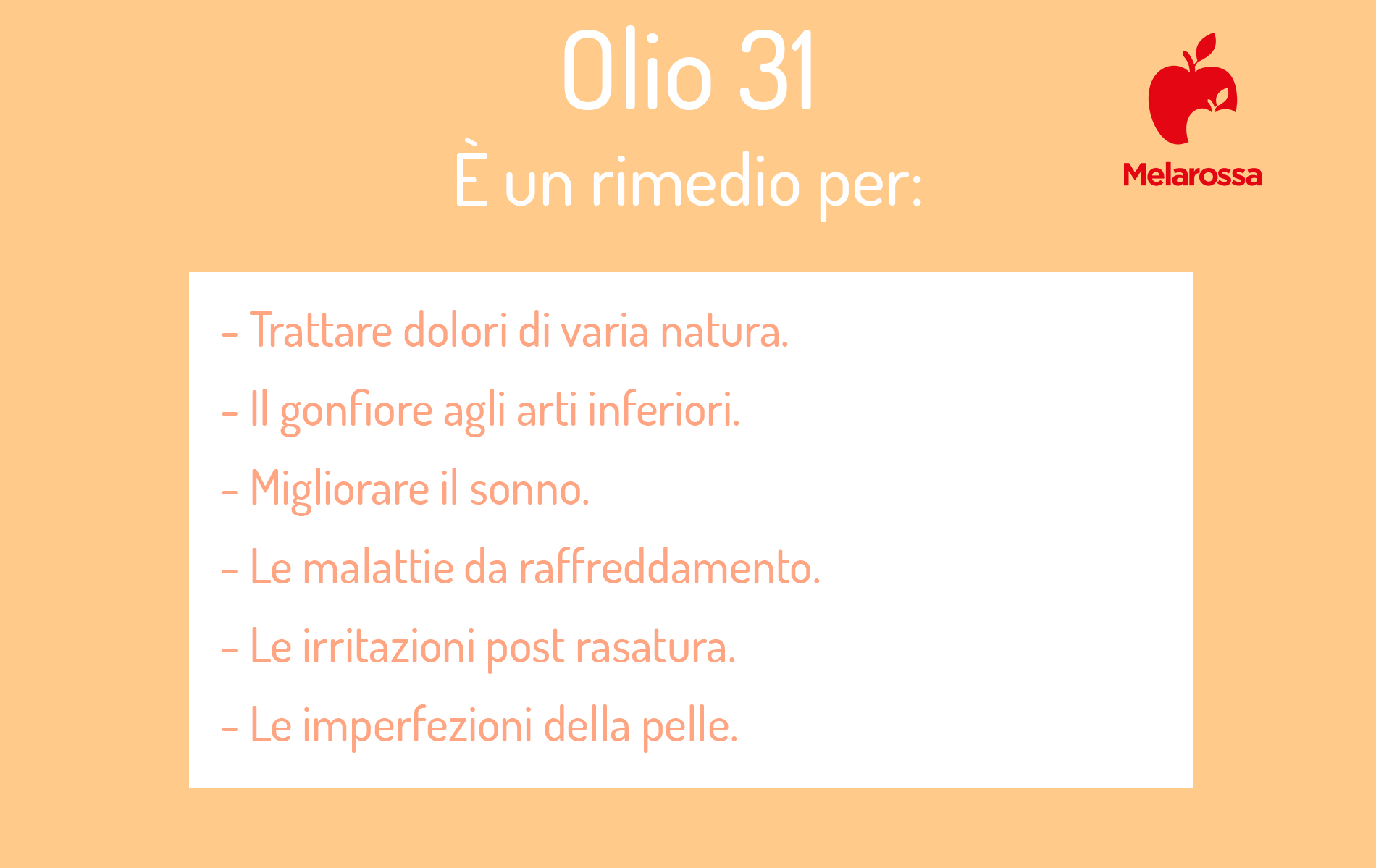 Come utilizzare l'olio 31 - Casa Curata