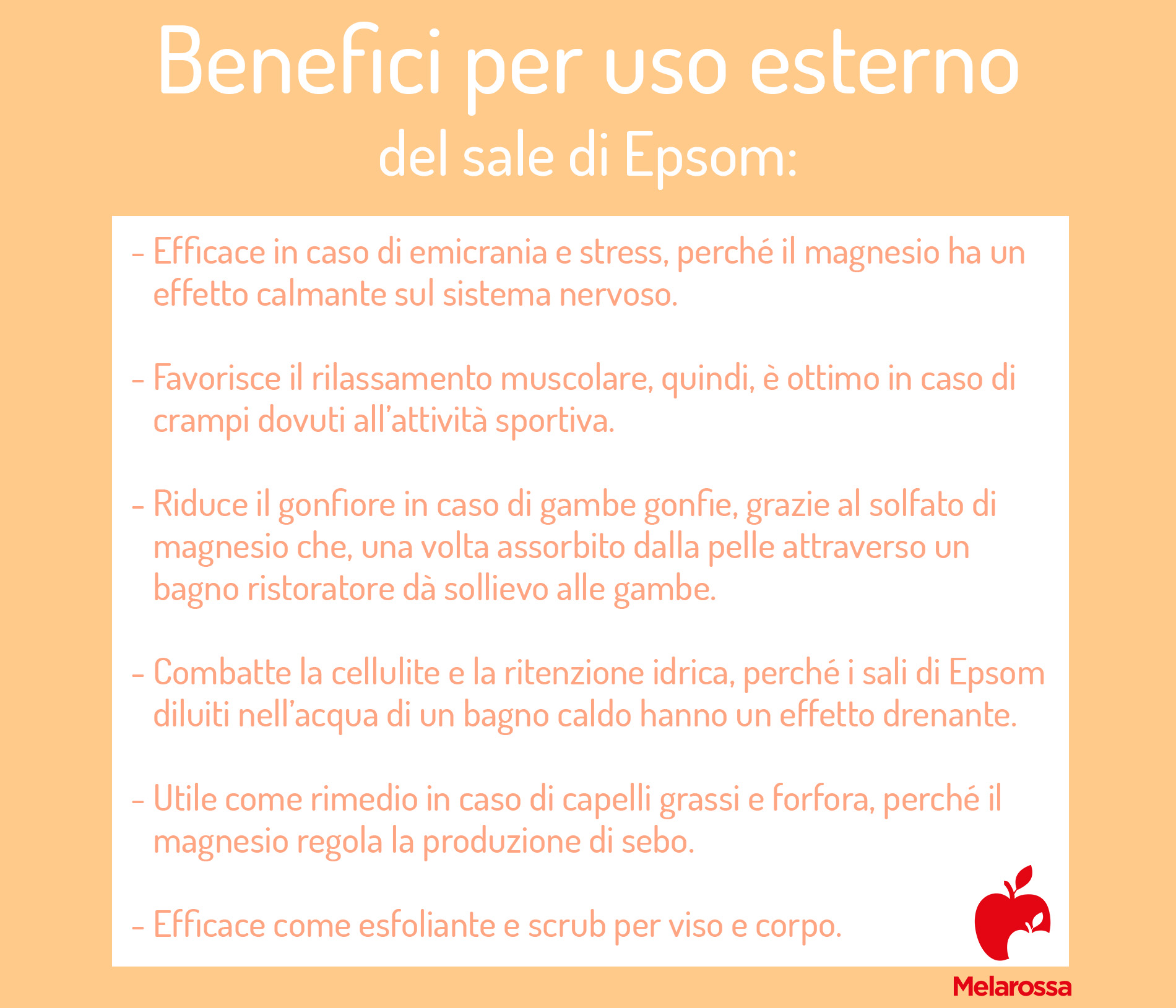 Sali di Epsom benefici uso esterno