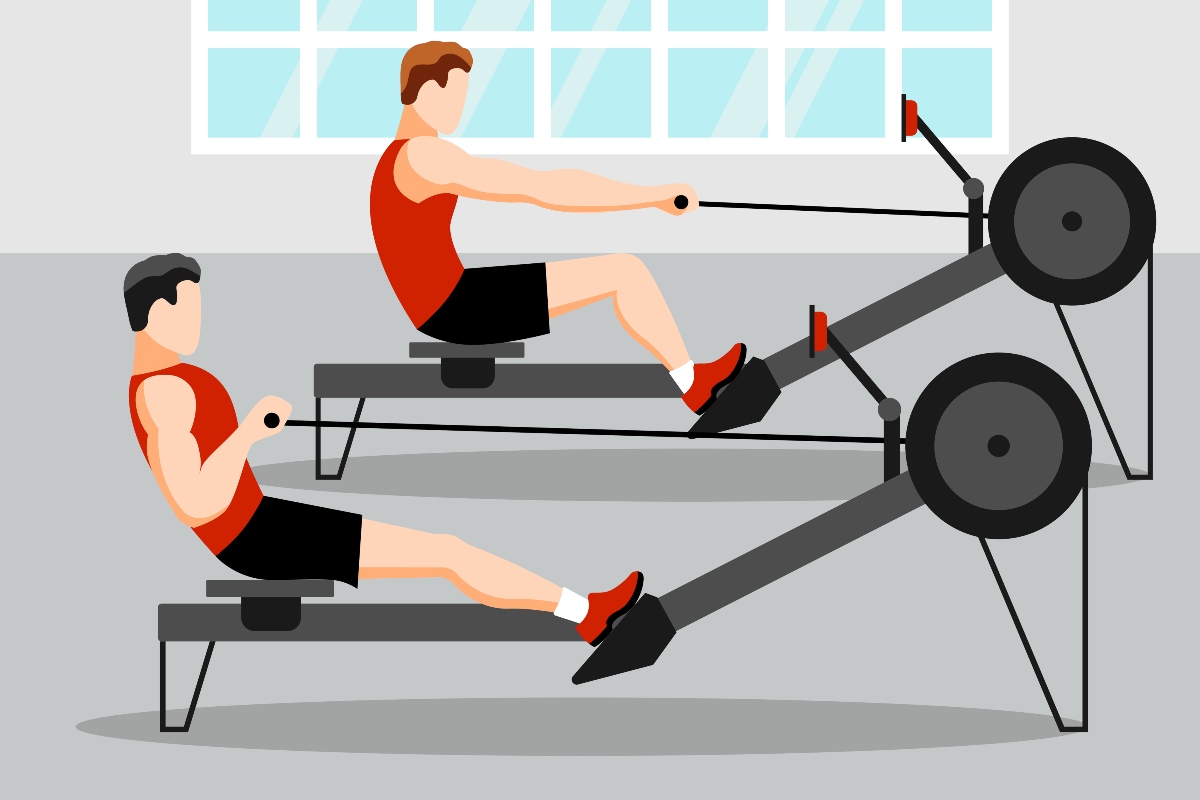 canottaggio: allenamento indoor rowing 