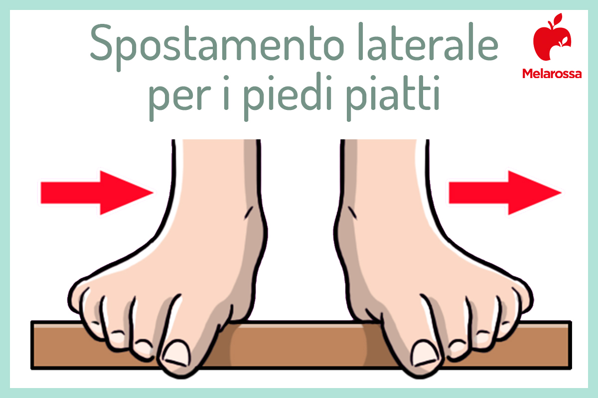 spostamento laterale per i piedi piatti