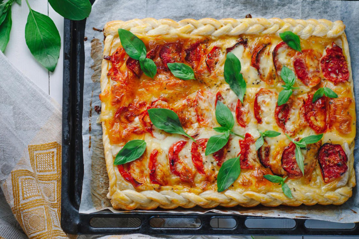 ricette con la mozzarella : Torta salata pomodoro e mozzarella