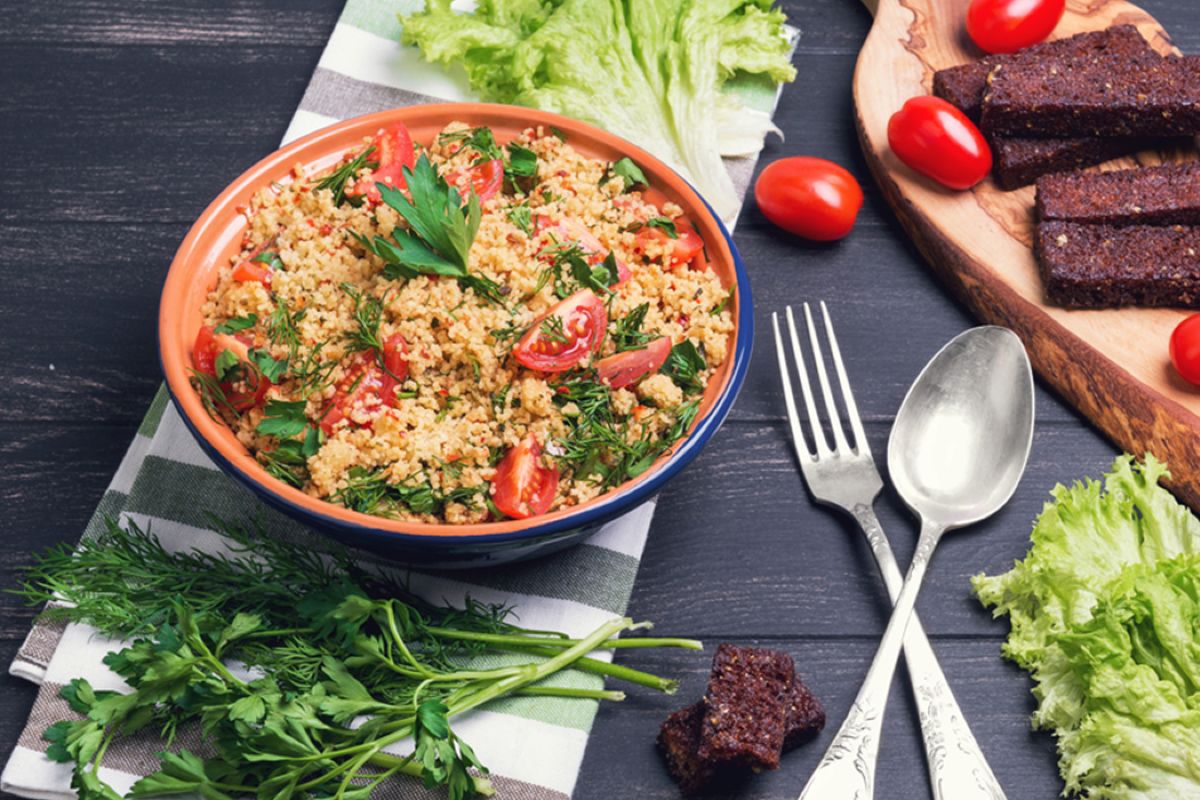 cous cous light con zucchine e pomodorini