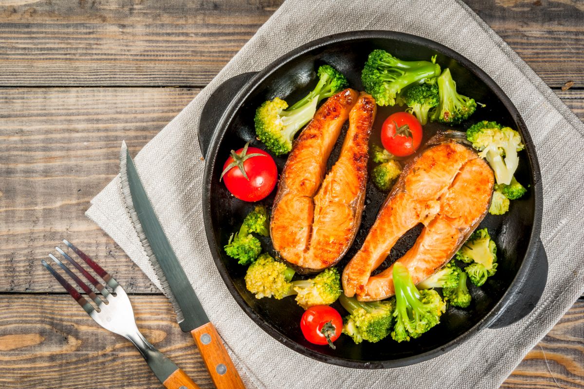 salmone in padella