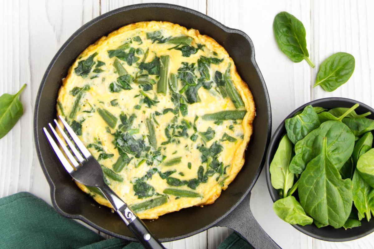 torta di fagiolini con patate e uova