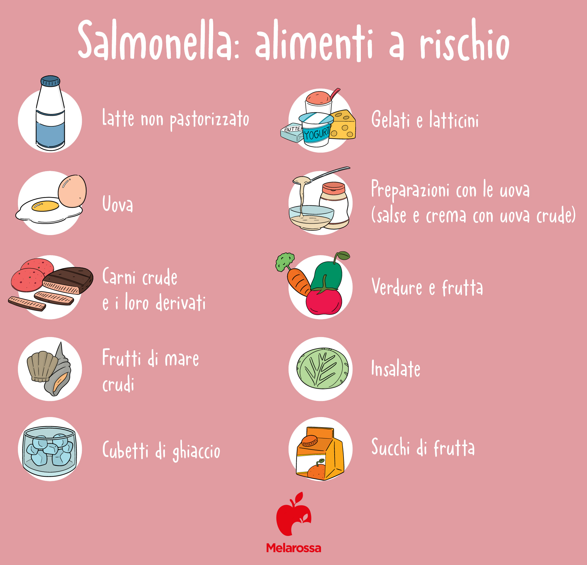 salmonella: alimenti a rischio 