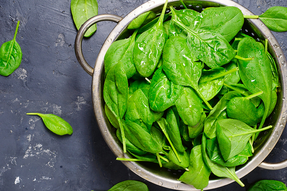 Alimenti con meno di 120 calorie: spinaci