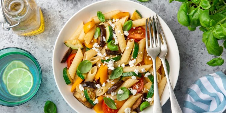 pasta fredda con melanzane
