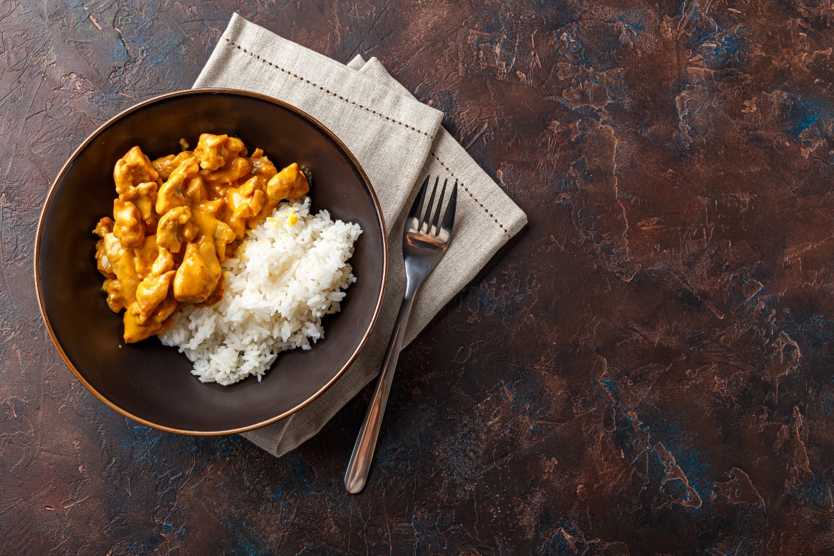 pollo al cocco con riso