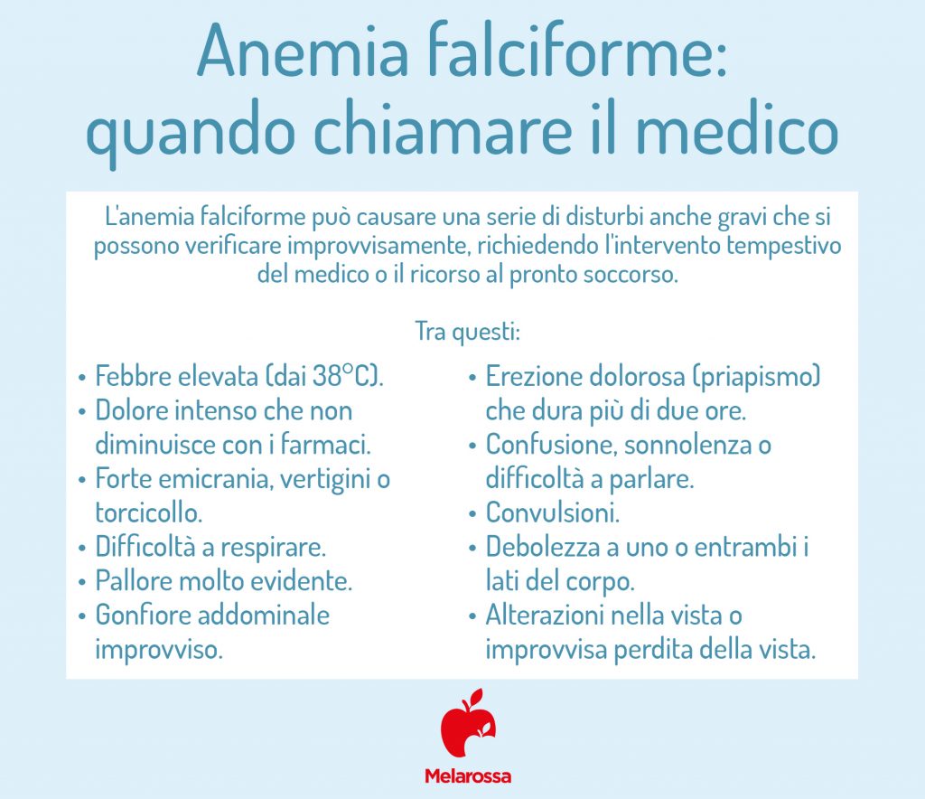 anemia falciforme quando chiamare il medico