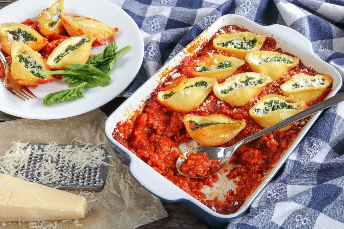 conchiglioni ripieni ricotta e spinaci
