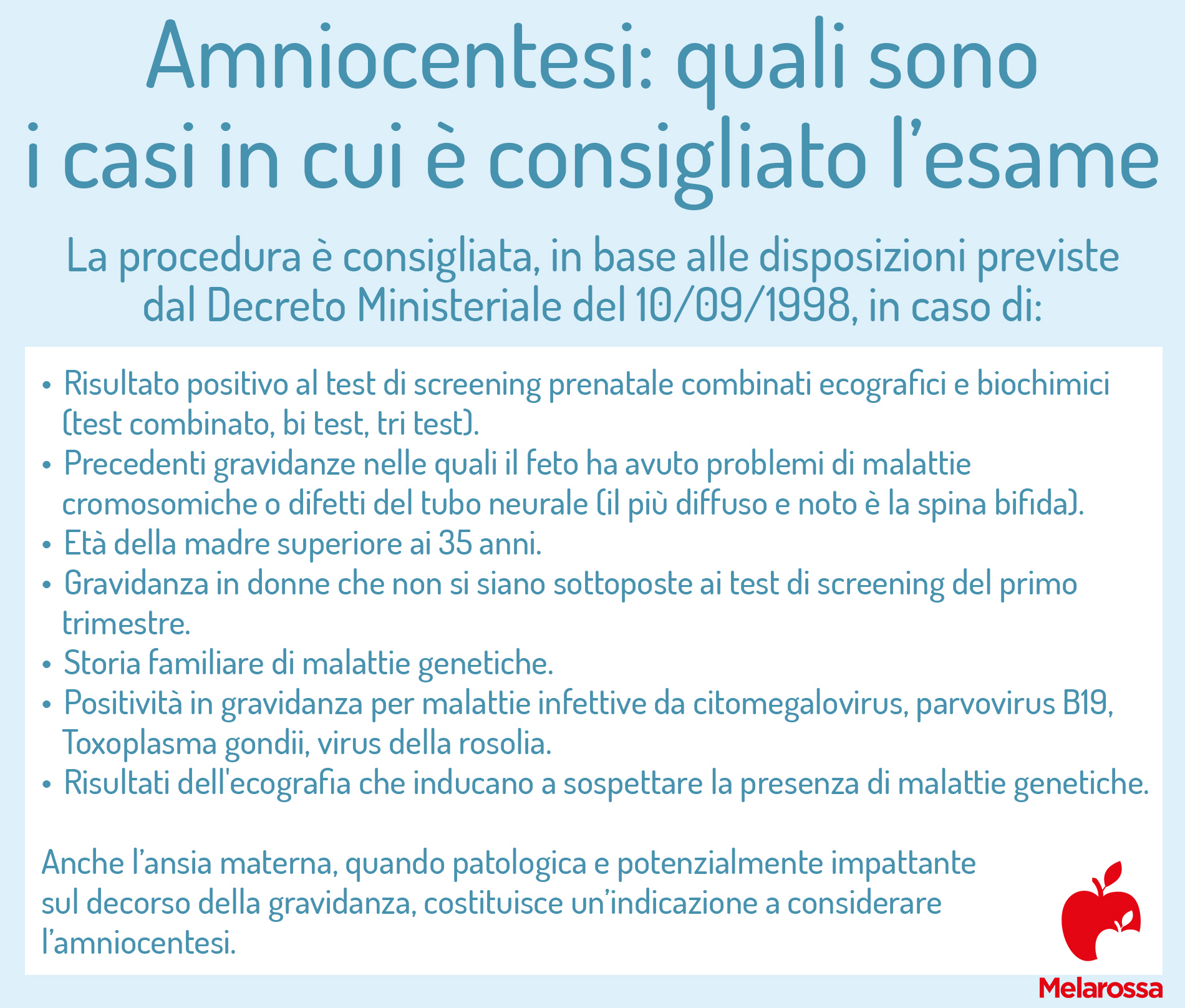 amniocentesi: quando farla