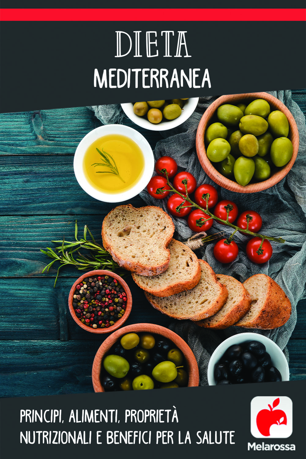 Dieta mediterranea: principi, alimenti, proprietà nutrizionali e benefici per la salute