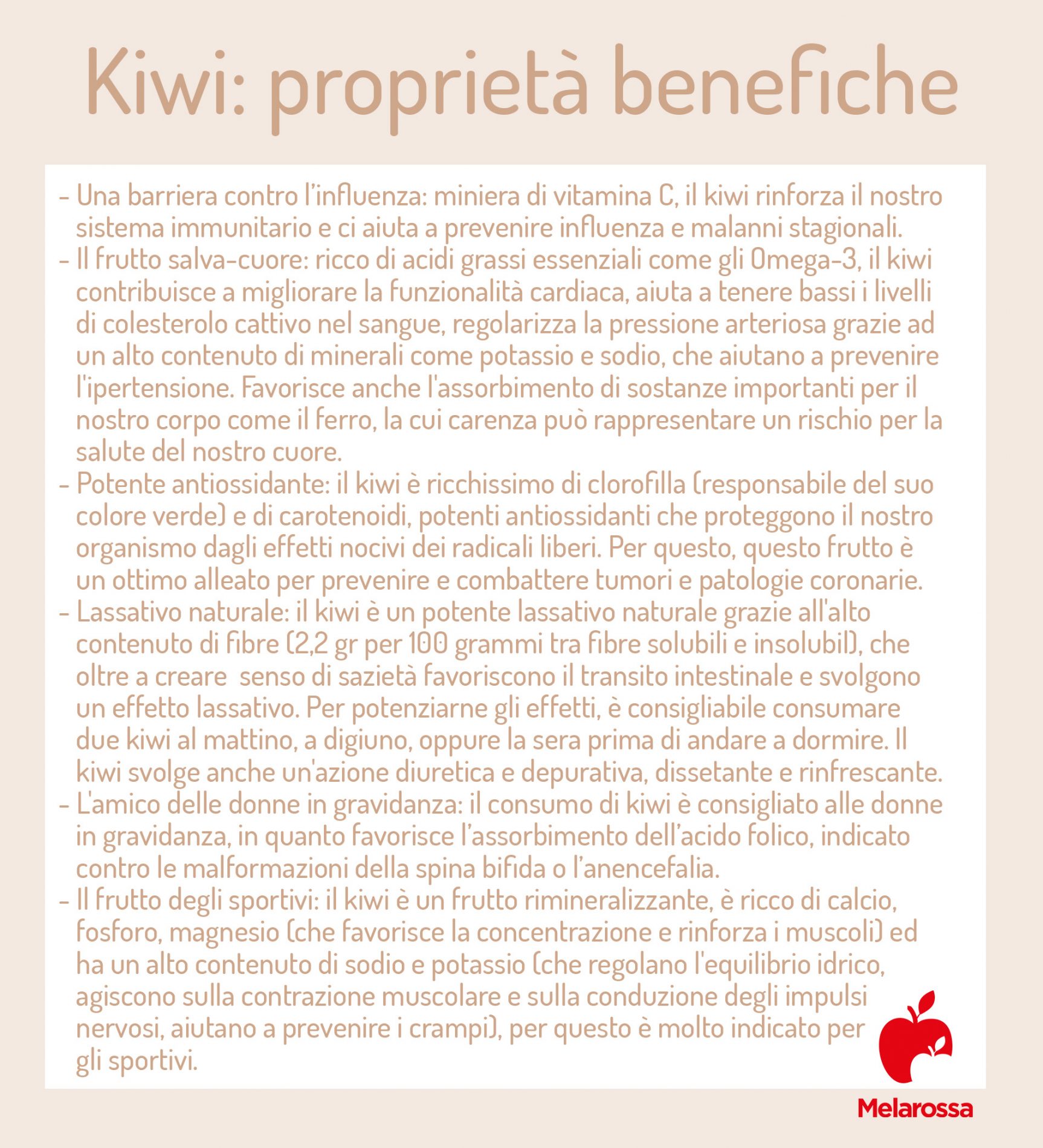 i benefici del kiwi