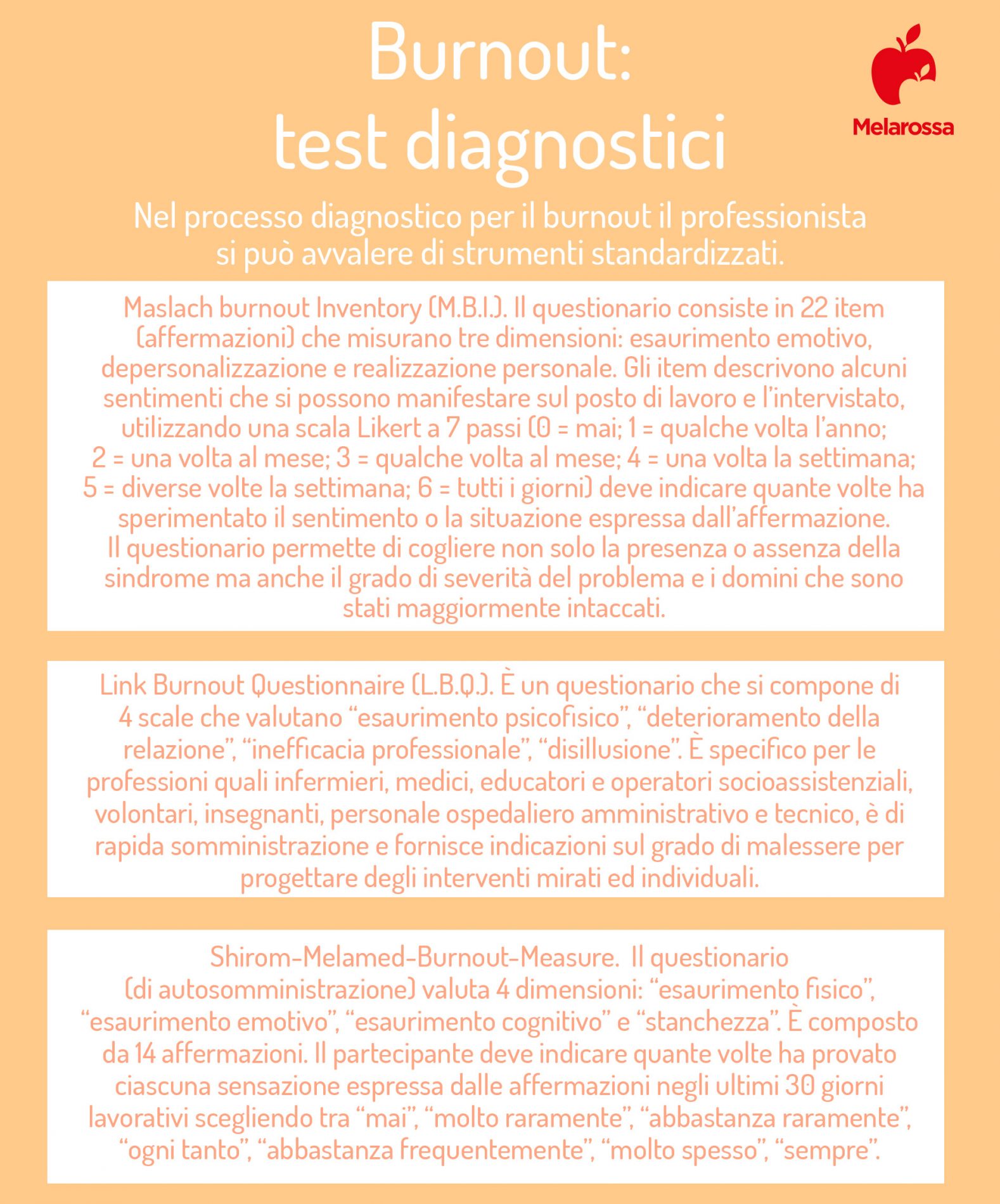 burnout: test diagnostici