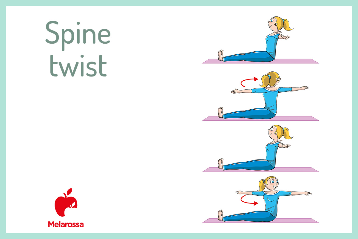 pilates a casa: spine twist 