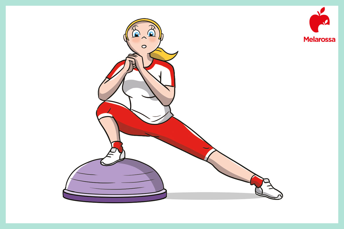 Bosu: affondi laterali