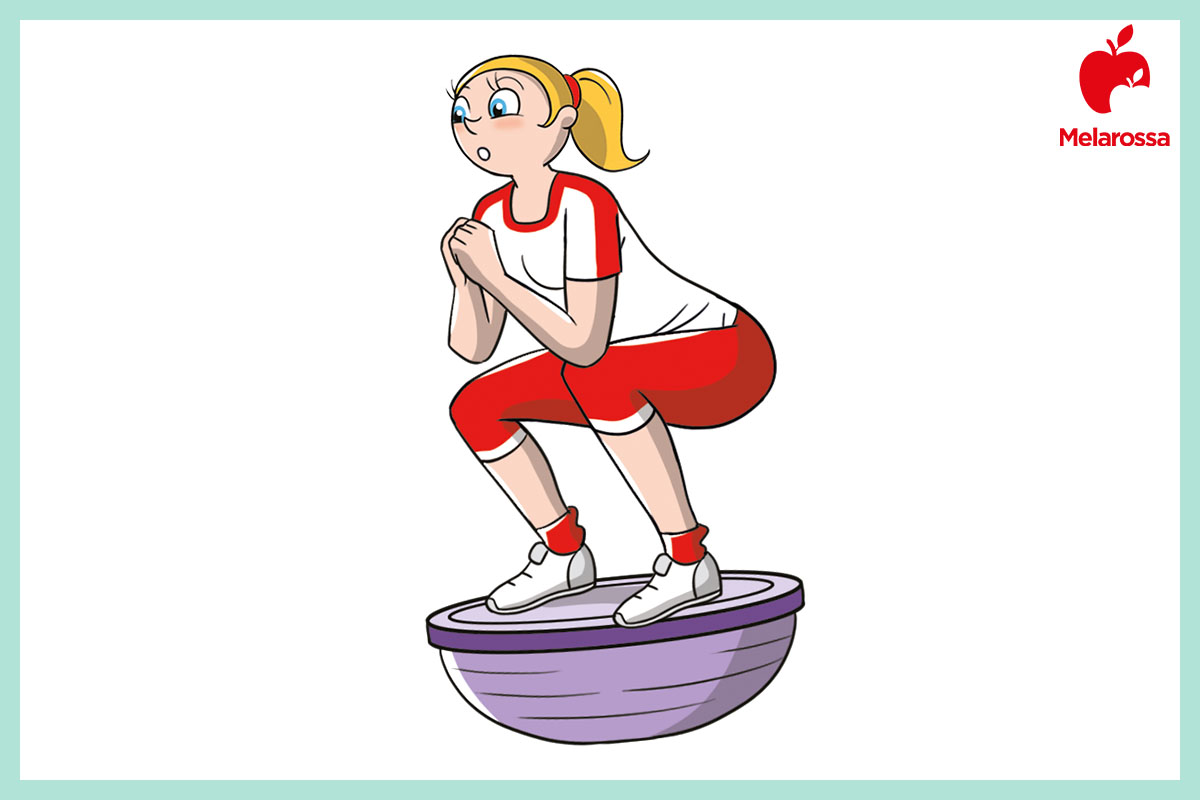 bosu balance squat