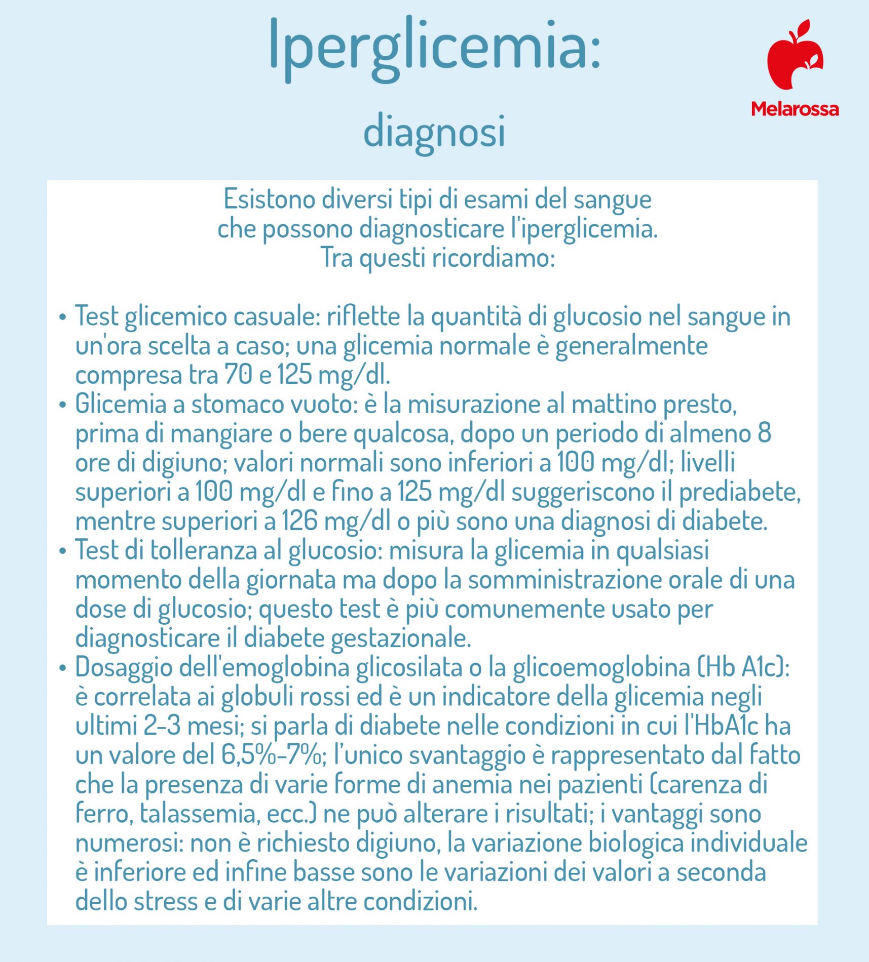 Iperglicemia: diagnosi