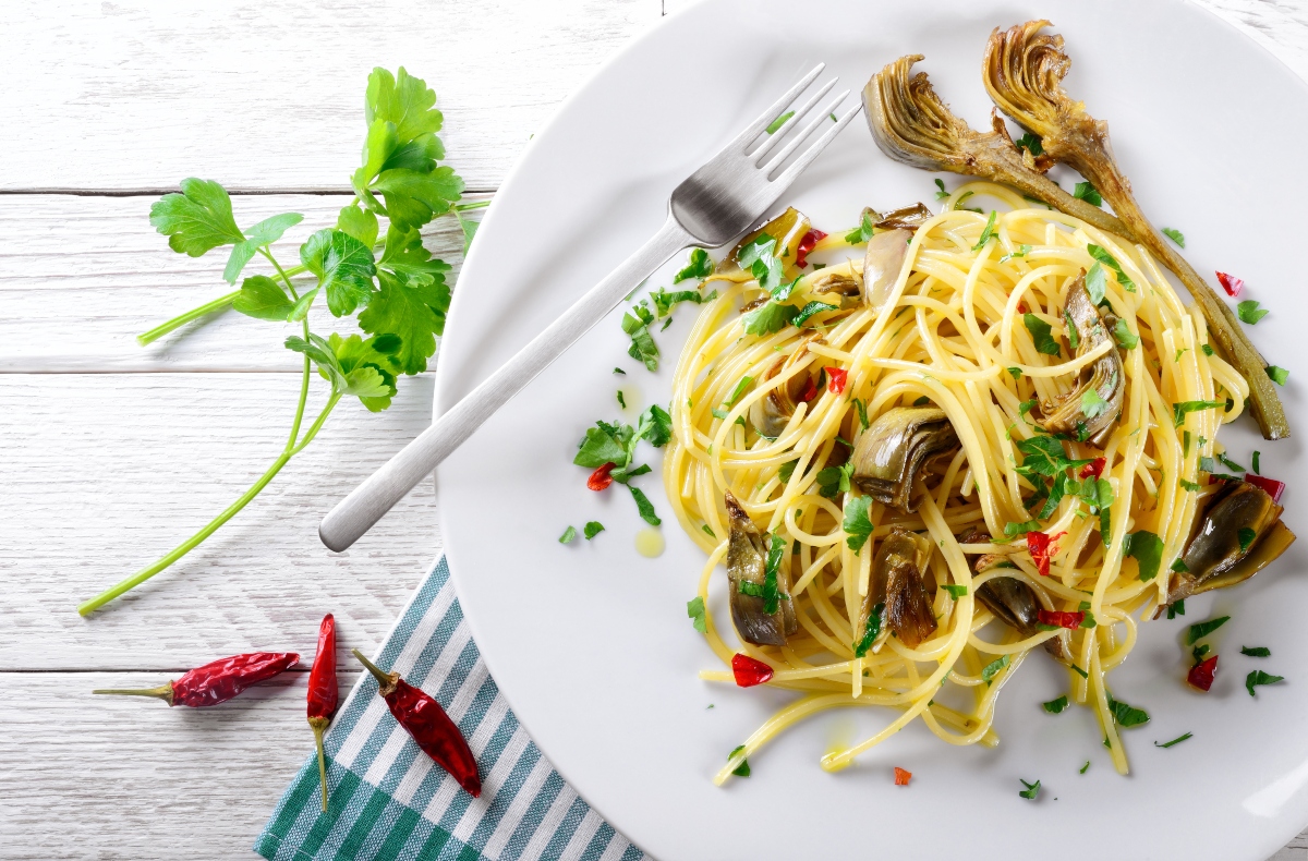 pasta con carciofi