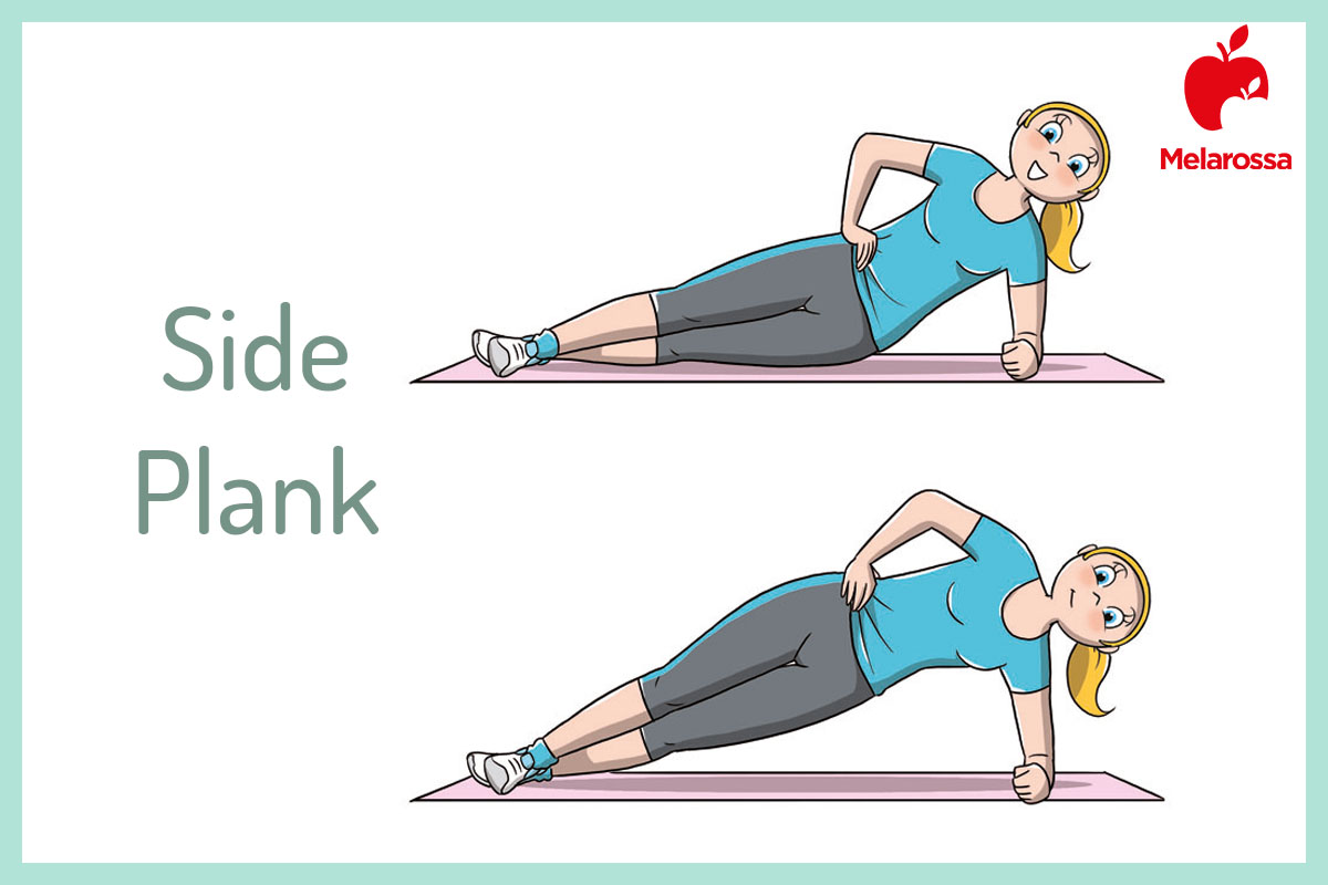 sovrappeso:  esercizio side plank