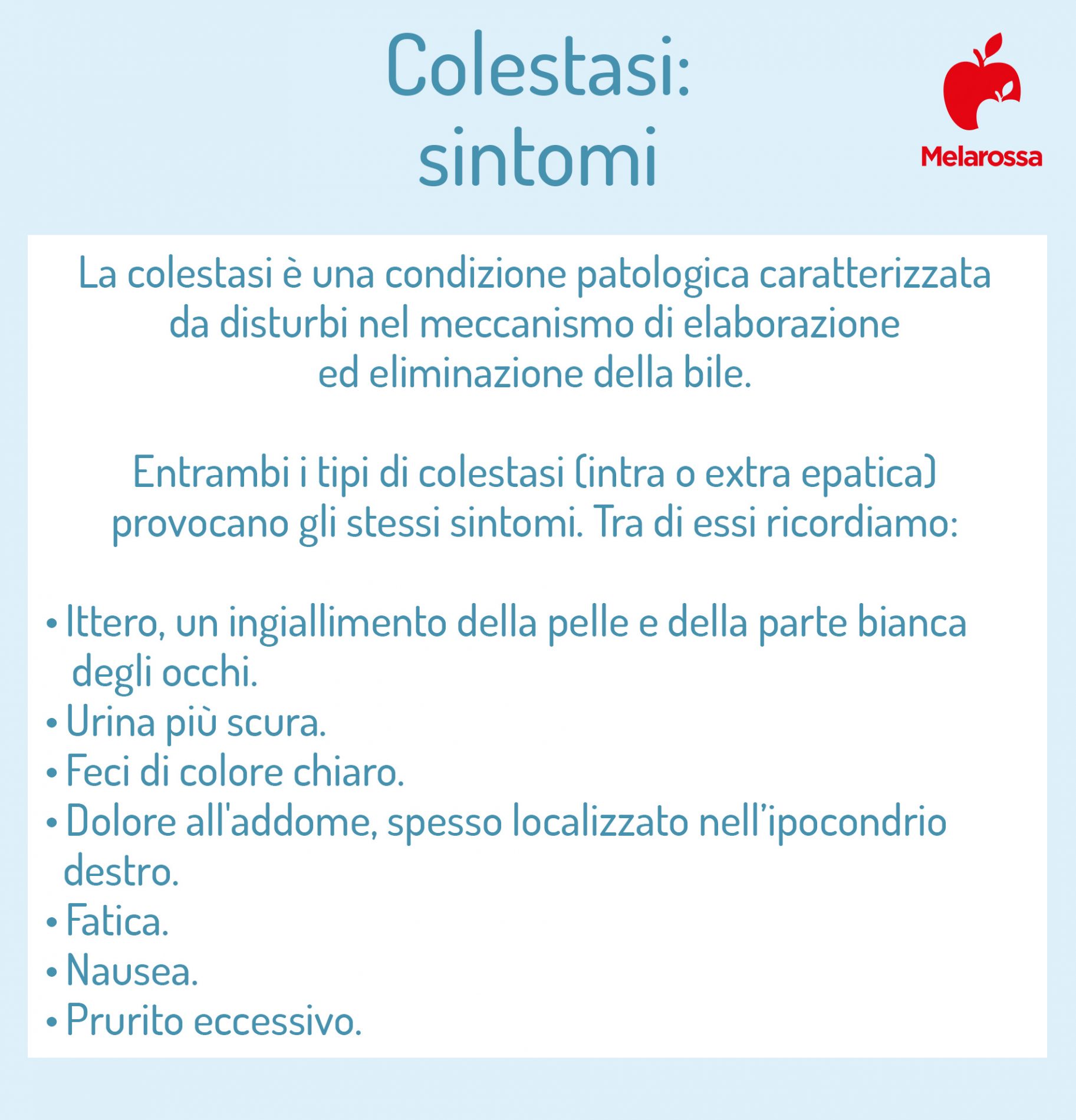 colestasi: sintomi