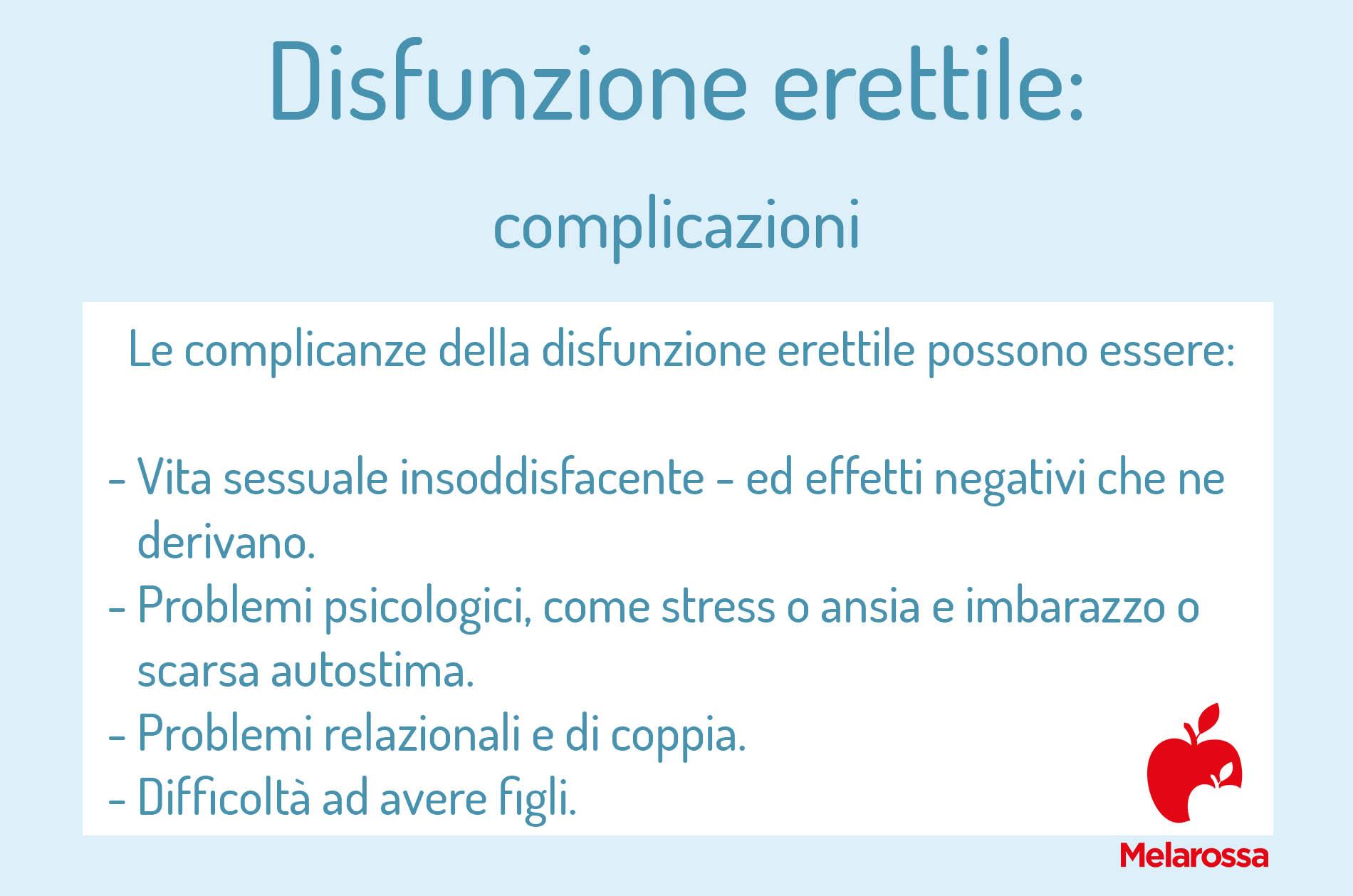 disfunzioni erettile: complicazioni