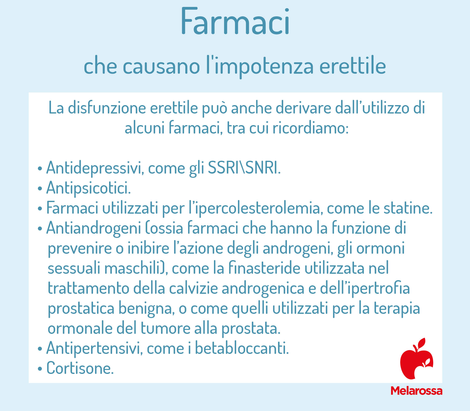 farmaci che causano l'impotenza erettile