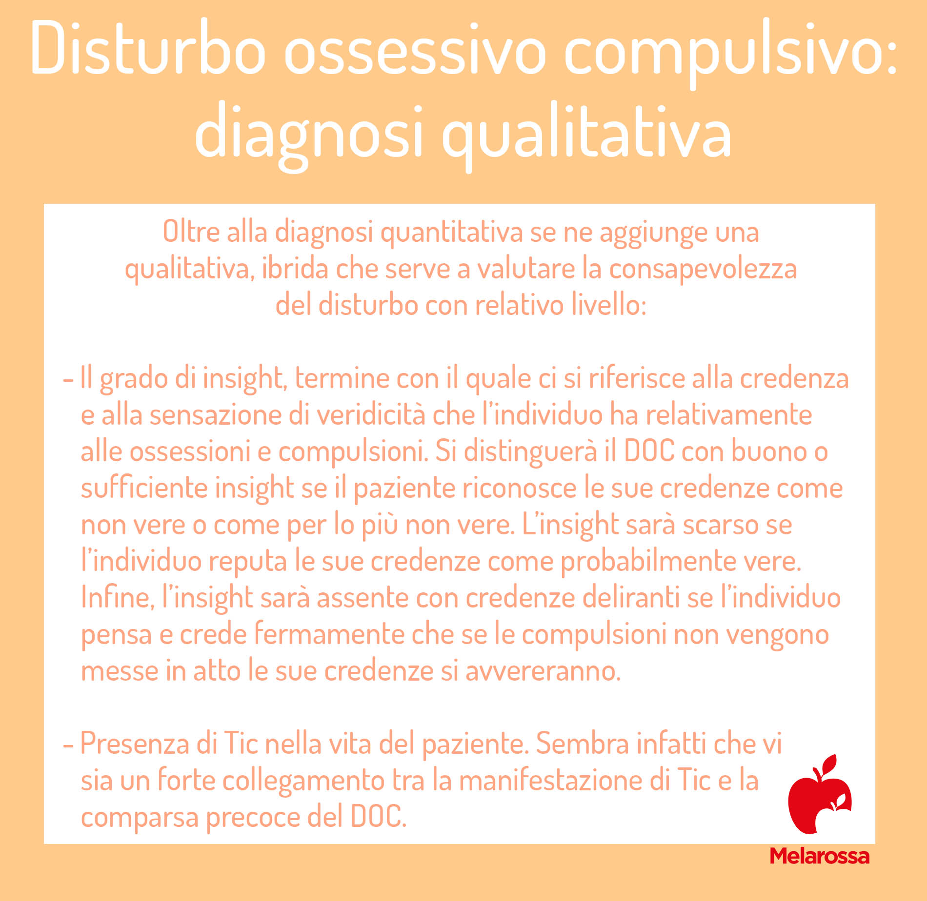 disturbo ossessivo compulsivo: diagnosi qualitativa 