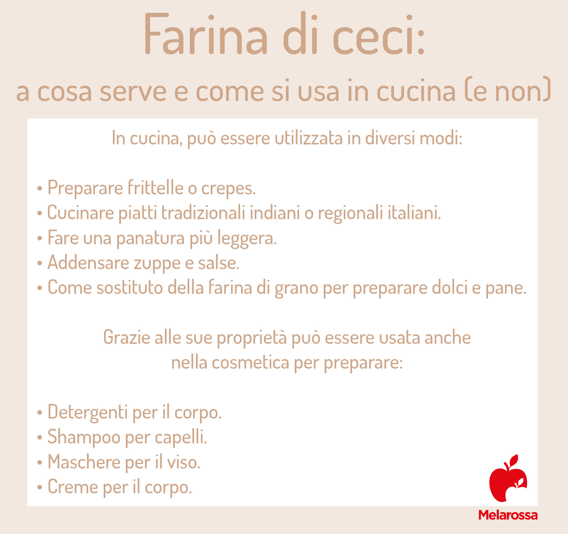 Farina di ceci: usi
