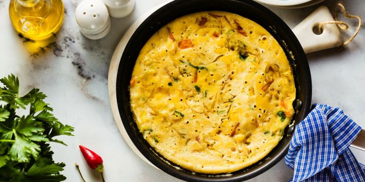 frittata con farina di ceci