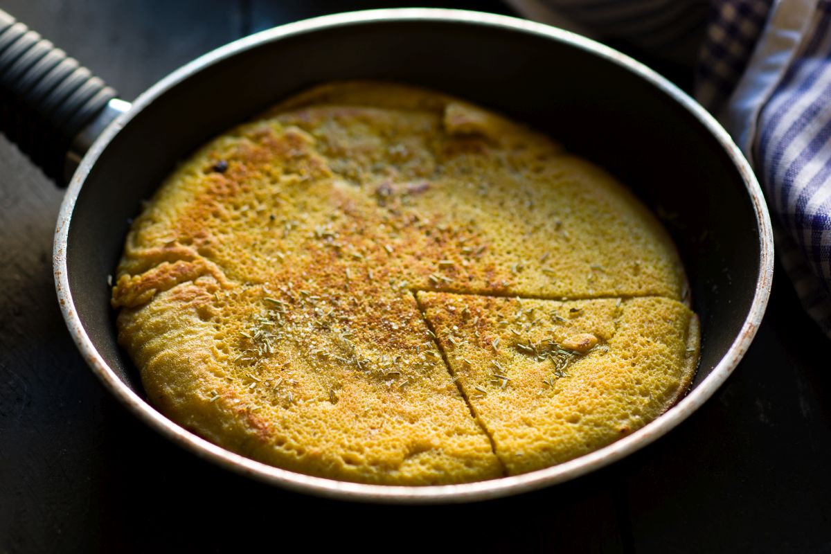 frittata con farina di ceci