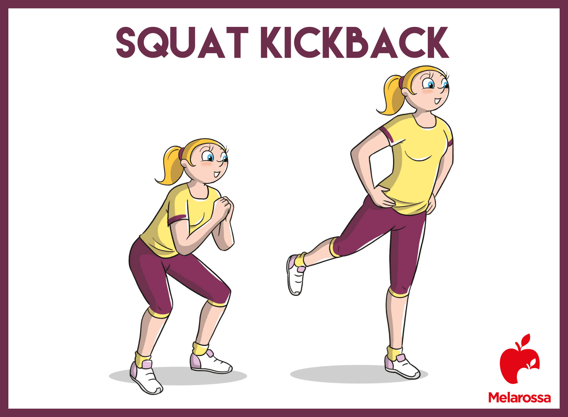 squat kickback: risveglio muscolare 