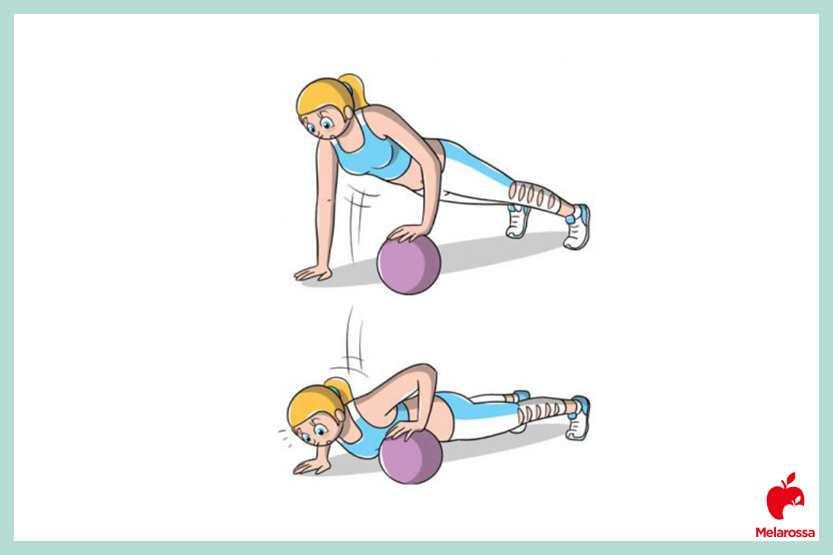 allenamento modelle: esercizio illustrato push up