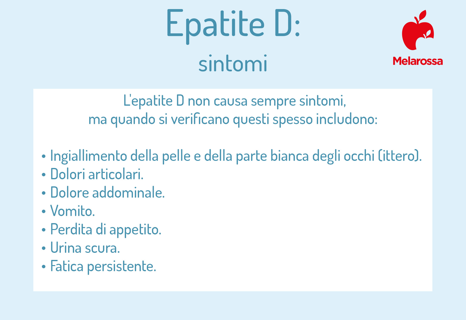 epatite D: sintomi 