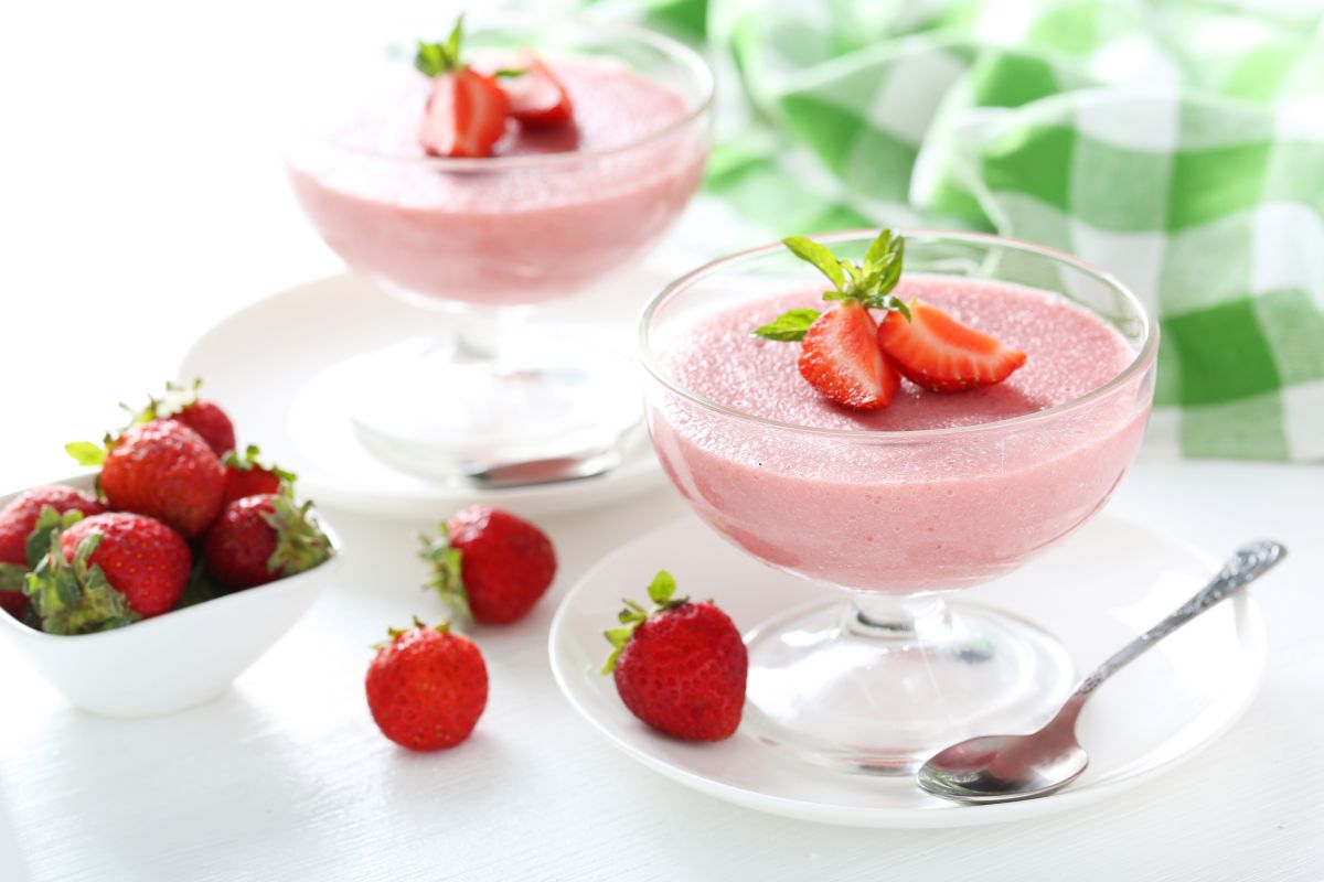 mousse de fraise diététique