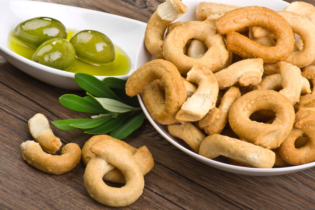 taralli nelle diete e nei menù