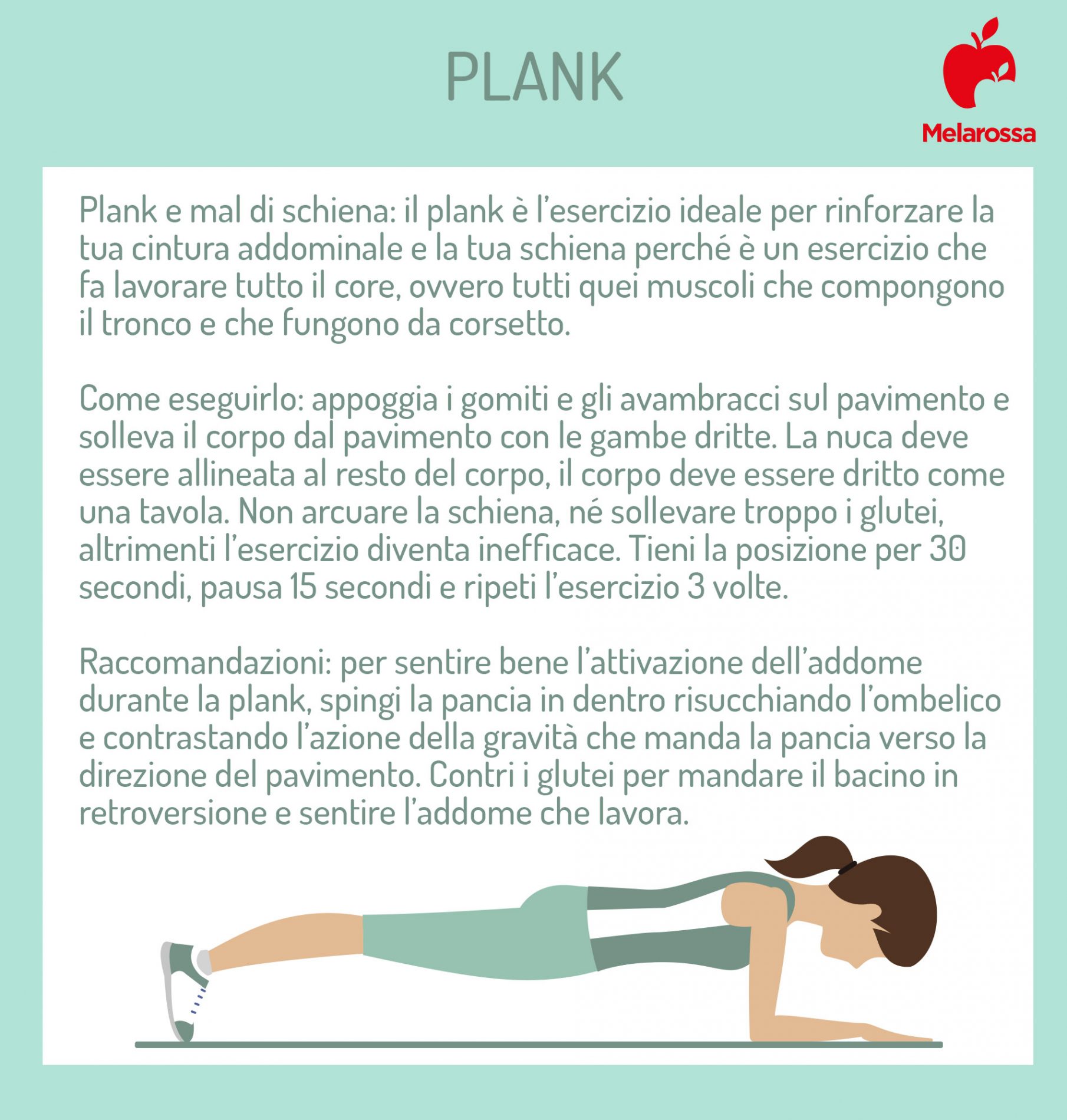 addominali: plank