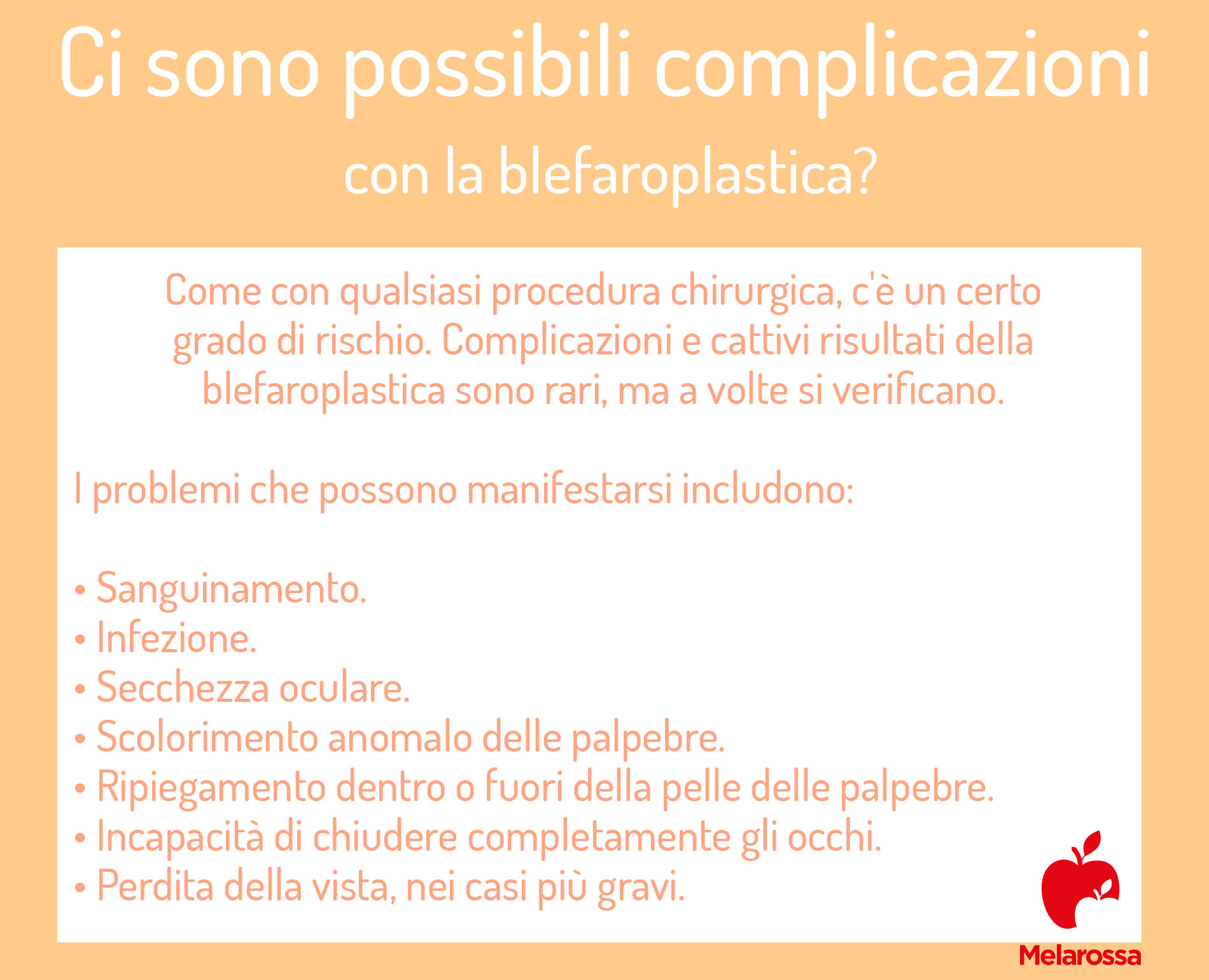 Blefaroplastica: complicazioni