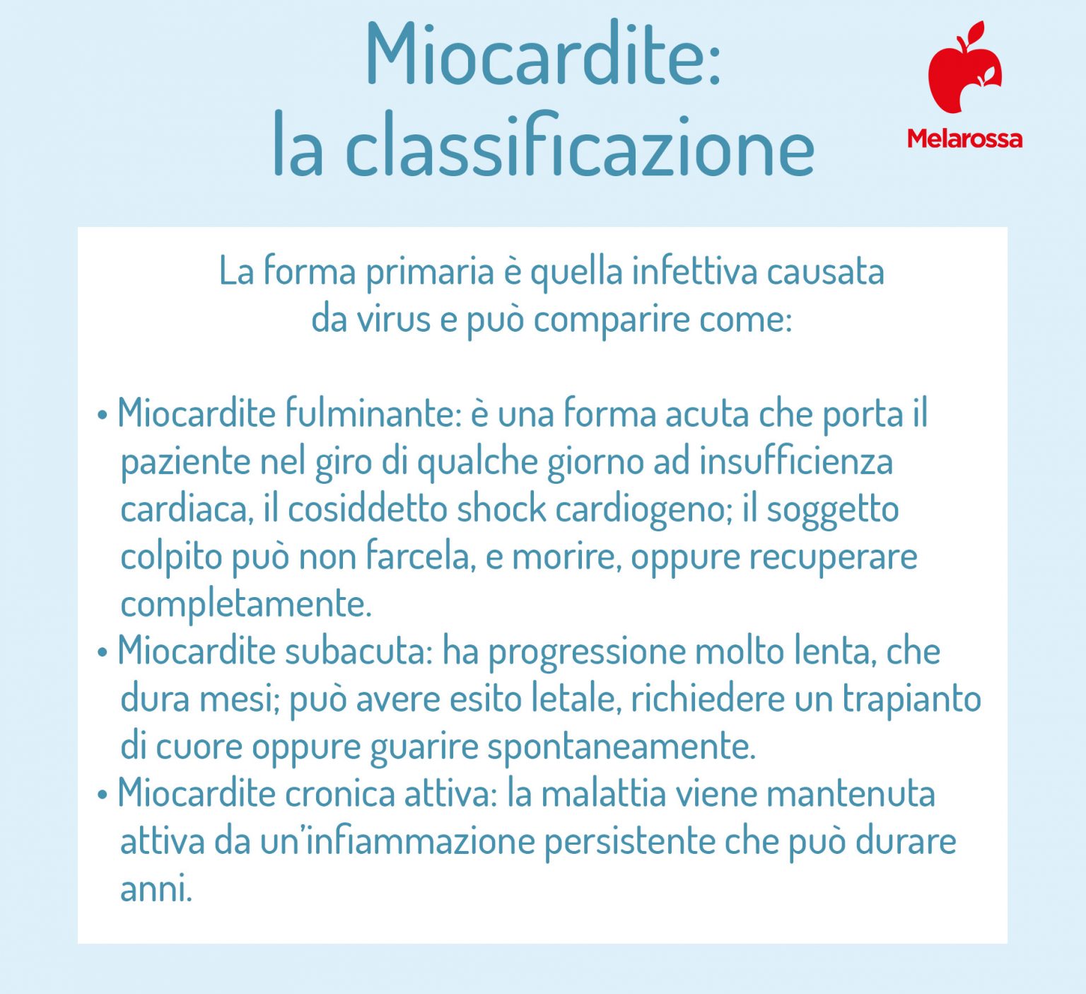 Miocardite cos’è, sintomi, cause, diagnosi e cura