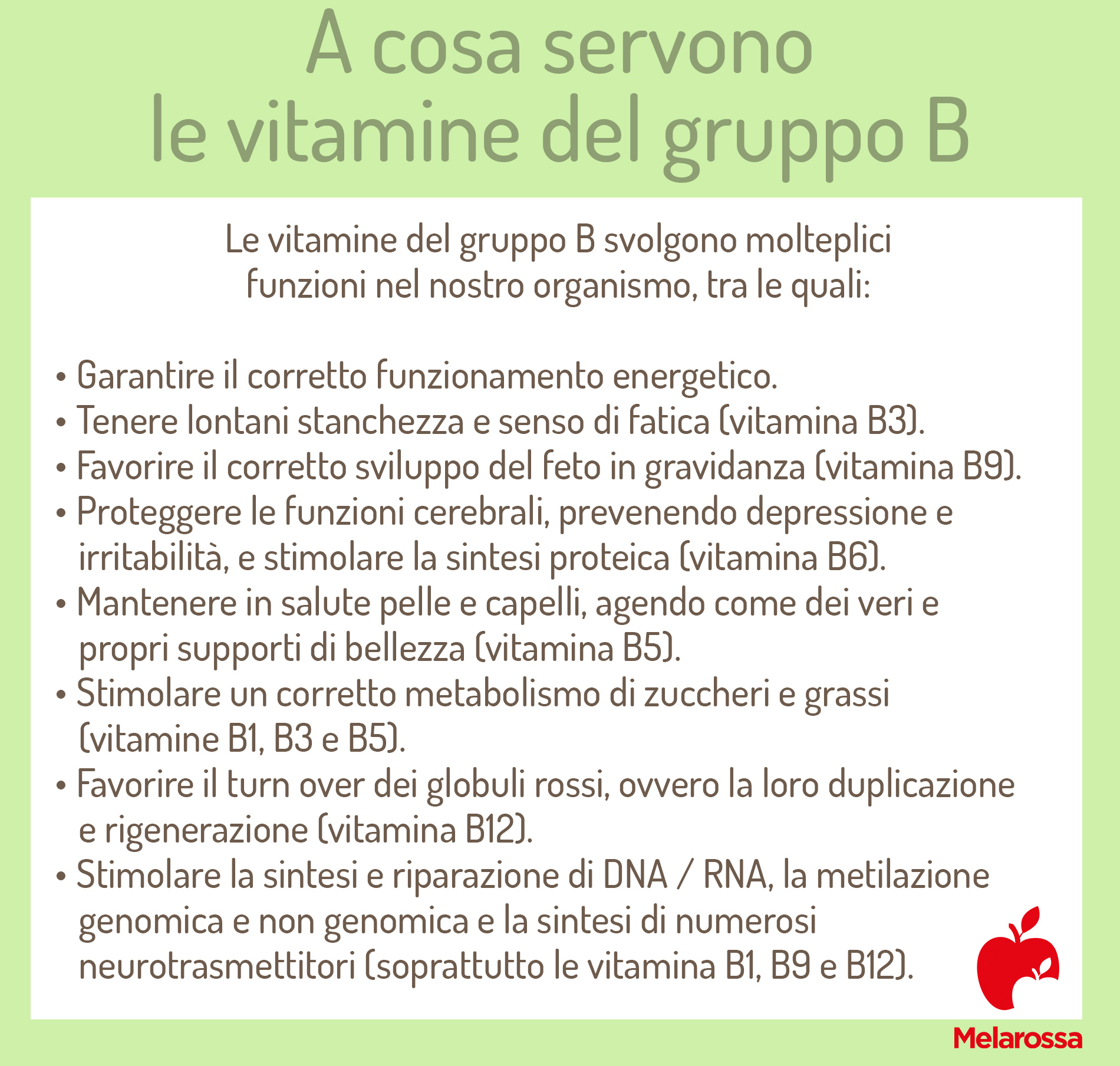 vitamina B: a cosa servono le vitamine del gruppo B