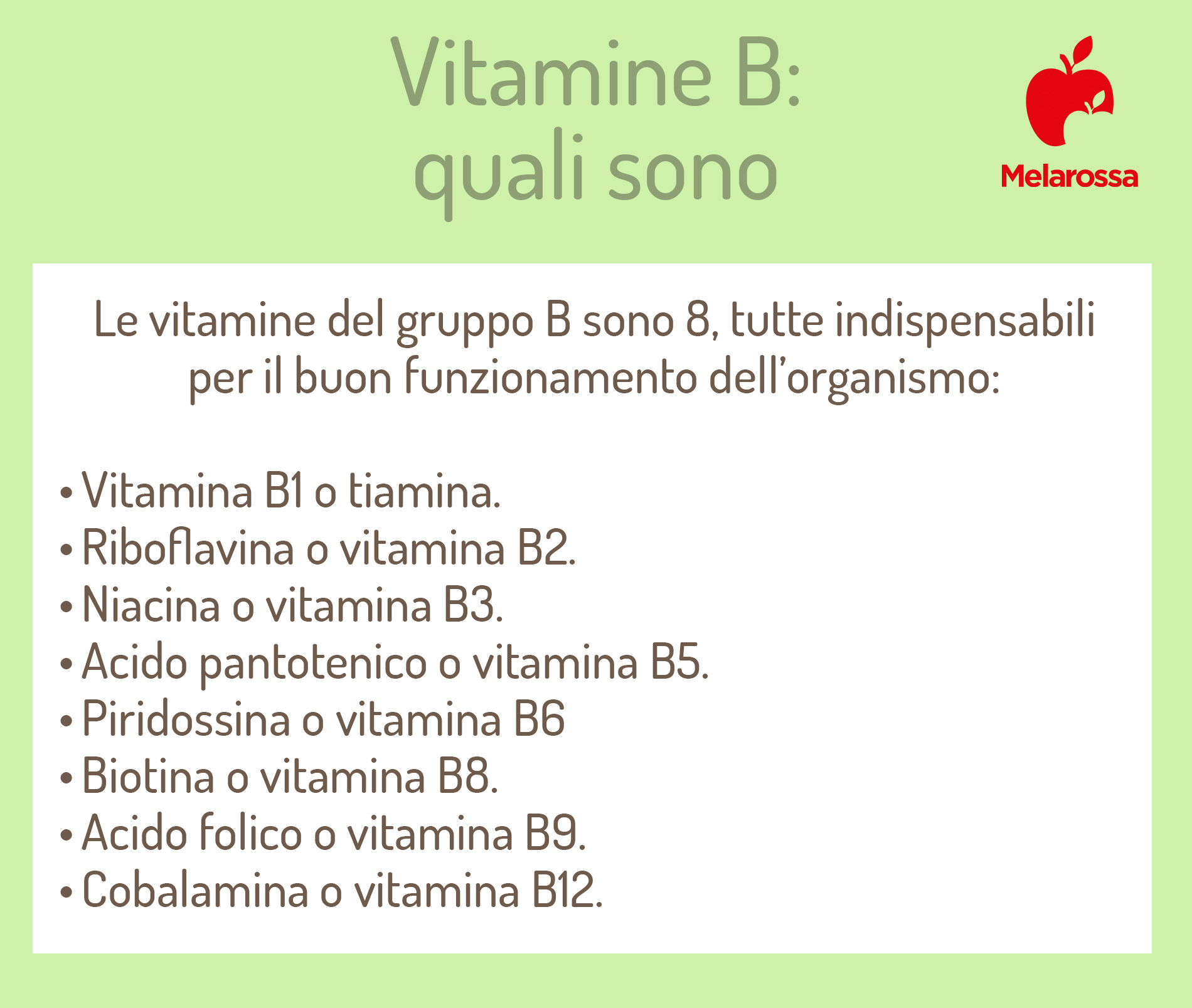 Vitamina B: quanto sono e quali sono 