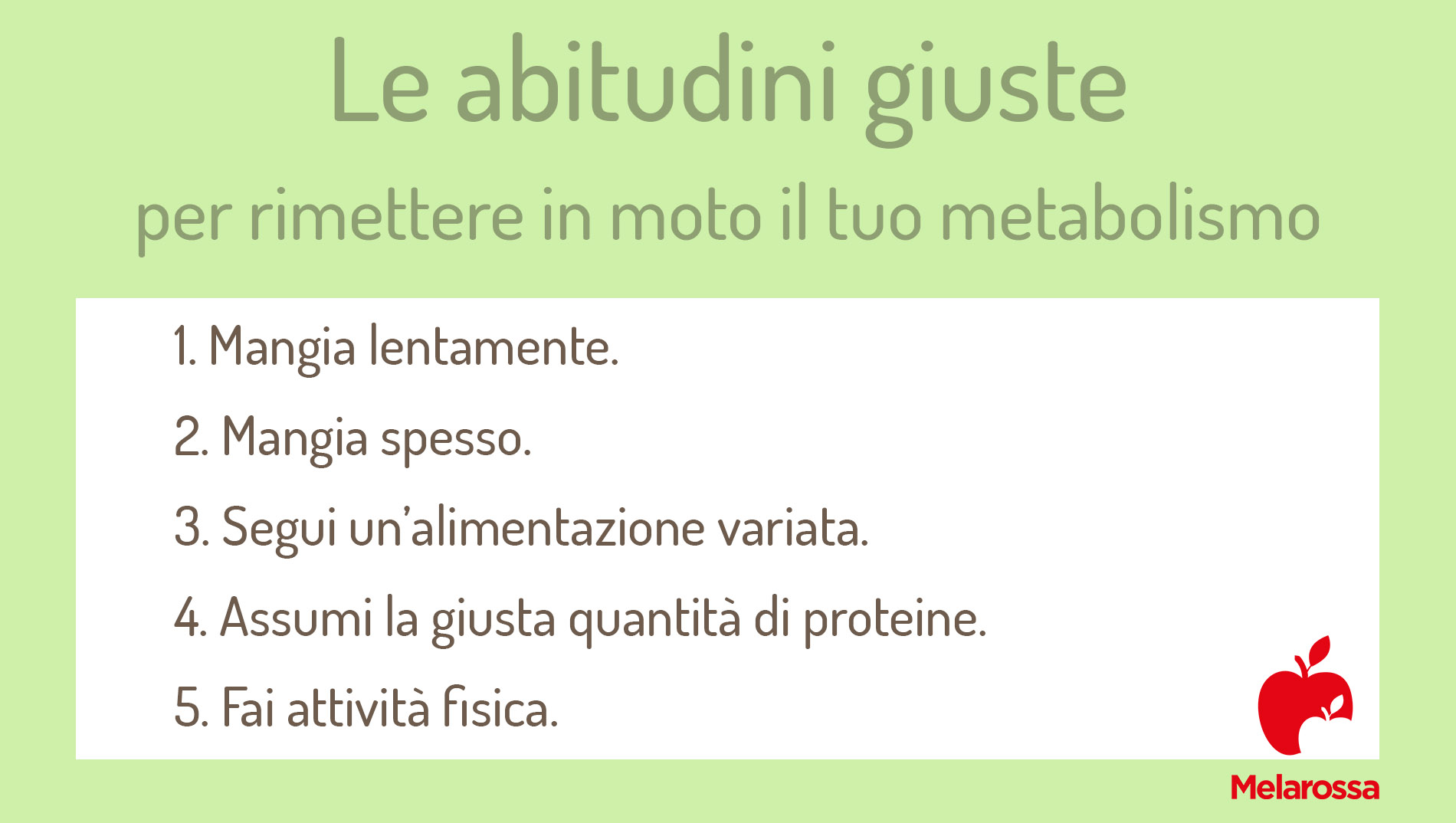 metabolismo: come riattivarlo