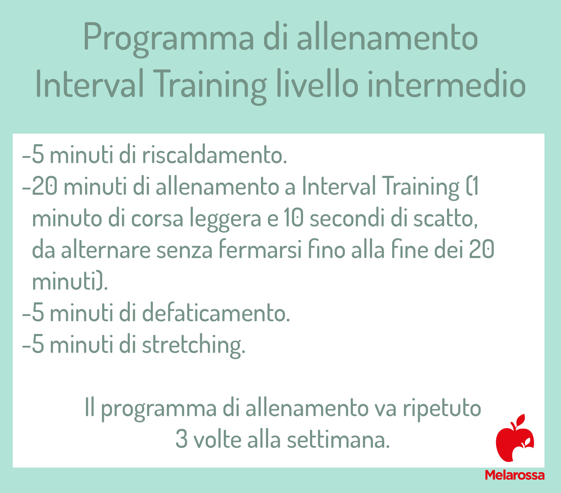 allenamento brucia grassi ad interval training: programma, livello intermedio